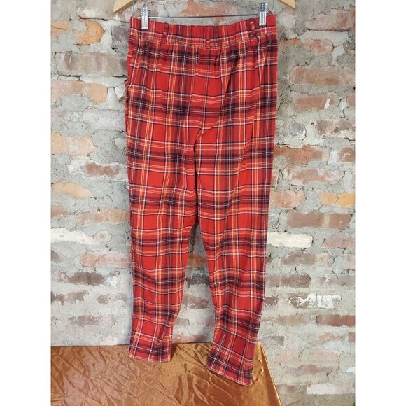 Urban Outfitters Red Plaid Pants Womens Sz M Skinny C - Picture 4 of 4
